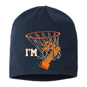 IM 7 Basketball Theme Birthday Party Celebration 7th Sustainable Beanie