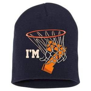 IM 7 Basketball Theme Birthday Party Celebration 7th Short Acrylic Beanie