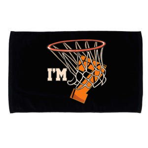 I'm 7 Basketball Theme Birthday Party Celebration 7th Microfiber Hand Towel