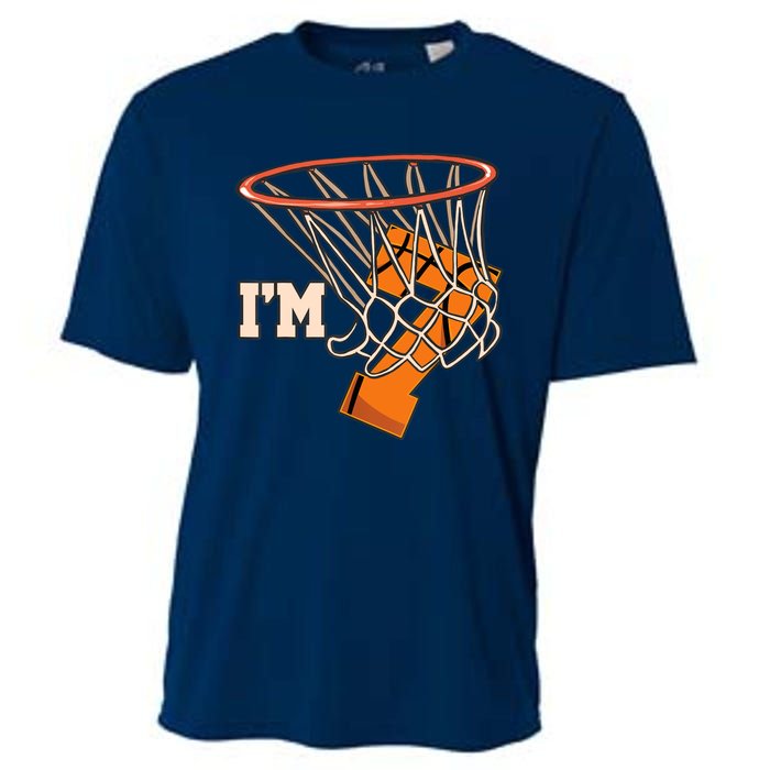 I'm 7 Basketball Theme Birthday Party Celebration 7th Cooling Performance Crew T-Shirt