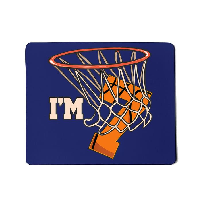 I'm 7 Basketball Theme Birthday Party Celebration 7th Mousepad