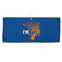 I'm 7 Basketball Theme Birthday Party Celebration 7th Large Microfiber Waffle Golf Towel