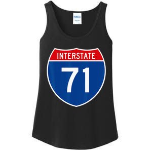 I 71 Interstate Highway Shield Sign A1 Funny Ladies Essential Tank