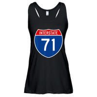 I 71 Interstate Highway Shield Sign A1 Funny Ladies Essential Flowy Tank