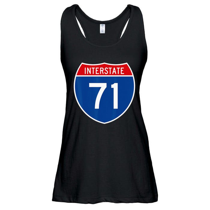 I 71 Interstate Highway Shield Sign A1 Funny Ladies Essential Flowy Tank