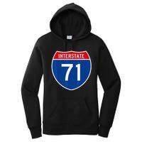 I 71 Interstate Highway Shield Sign A1 Funny Women's Pullover Hoodie