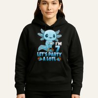 I'm 7 Let's Party A Lotl 7th Birthday 7 Year Old Axolotl Hoodie