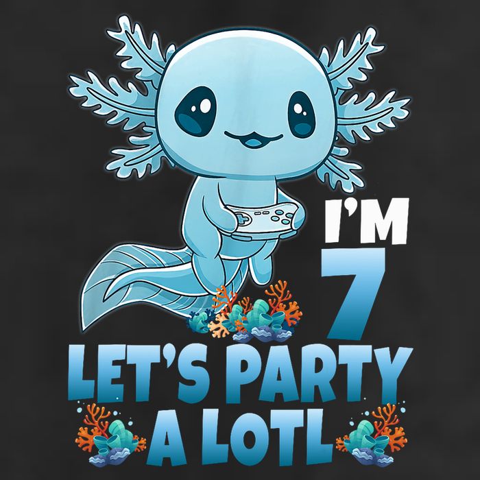 I'm 7 Let's Party A Lotl 7th Birthday 7 Year Old Axolotl 12oz Stainless Steel Coffee Mug