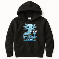I'm 7 Let's Party A Lotl 7th Birthday 7 Year Old Axolotl Kids Hoodie