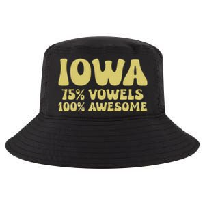 Iowa 75 Vowels 100 Awesome Iowans Women Funny State Cool Comfort Performance Bucket Hat