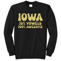 Iowa 75 Vowels 100 Awesome Iowans Women Funny State Sweatshirt