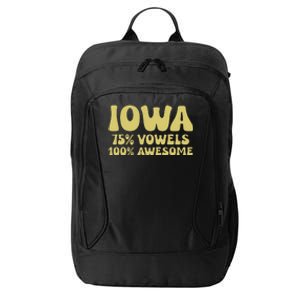 Iowa 75 Vowels 100 Awesome Iowans Women Funny State City Backpack