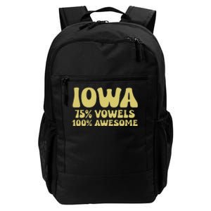 Iowa 75 Vowels 100 Awesome Iowans Women Funny State Daily Commute Backpack