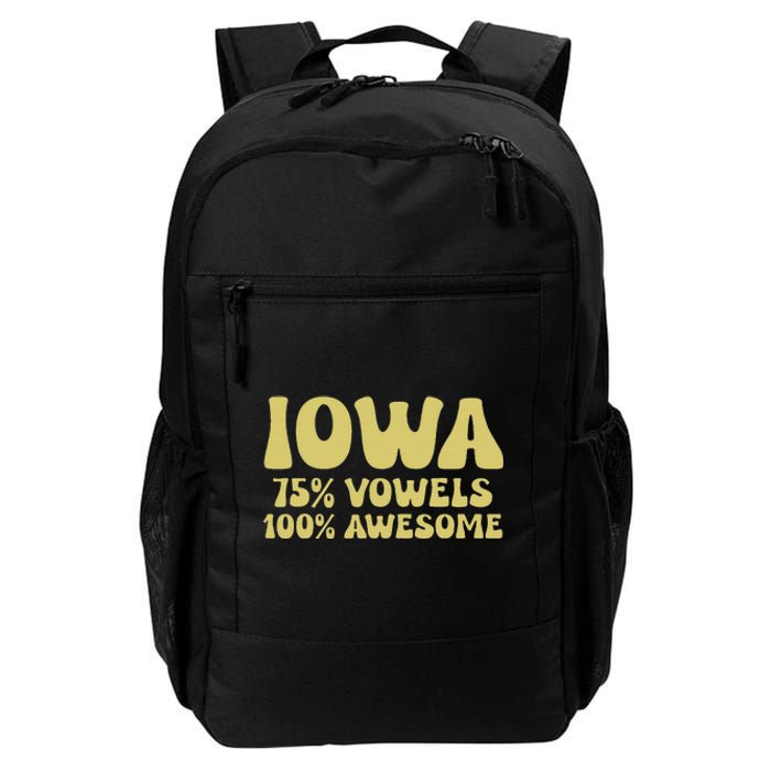 Iowa 75 Vowels 100 Awesome Iowans Women Funny State Daily Commute Backpack