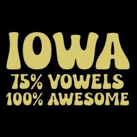 Iowa 75 Vowels 100 Awesome Iowans Women Funny State Drawstring Bag