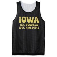 Iowa 75 Vowels 100 Awesome Iowans Women Funny State Mesh Reversible Basketball Jersey Tank