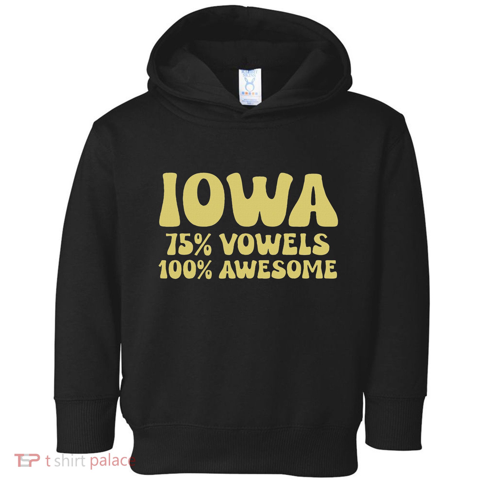 Iowa 75 Vowels 100 Awesome Iowans Women Funny State Toddler Hoodie