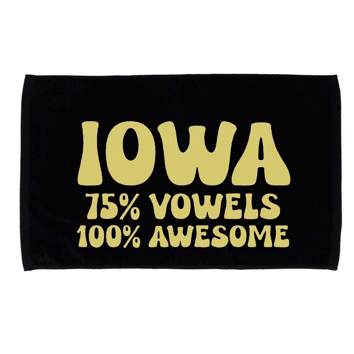 Iowa 75 Vowels 100 Awesome Iowans Women Funny State Microfiber Hand Towel