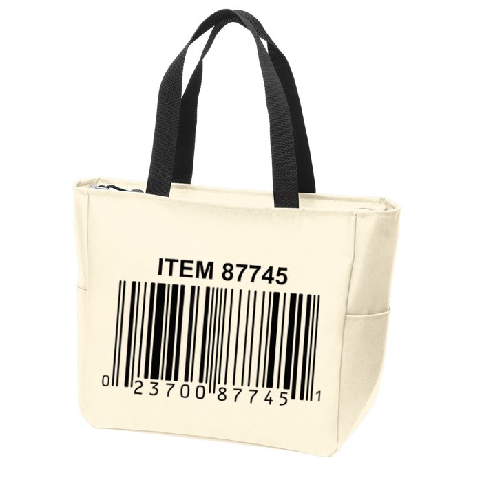 Item 87745 4.99 Rotisserie Chicken Sign Zip Tote Bag