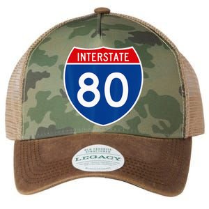 I 80 Interstate Highway Shield Sign = Funny Legacy Tie Dye Trucker Hat