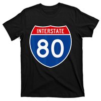 I 80 Interstate Highway Shield Sign = Funny T-Shirt