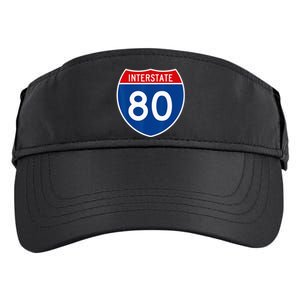 I 80 Interstate Highway Shield Sign = Funny Adult Drive Performance Visor