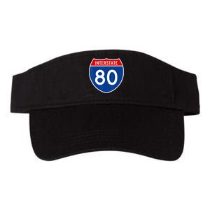 I 80 Interstate Highway Shield Sign = Funny Valucap Bio-Washed Visor