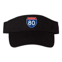 I 80 Interstate Highway Shield Sign = Funny Valucap Bio-Washed Visor