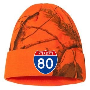 I 80 Interstate Highway Shield Sign = Funny Kati Licensed 12" Camo Beanie