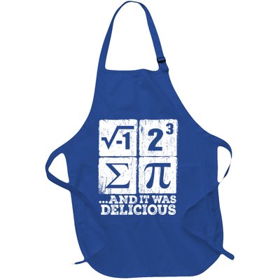I 8 Sum Pi Meaningful Gift Funny I Ate Some Pie Meaningful Gift Pi Day Nerd Geek Full-Length Apron With Pockets