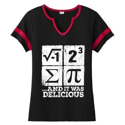 I 8 Sum Pi Funny I Ate Some Pie Pi Day Math Nerd Geek Ladies Halftime Notch Neck Tee