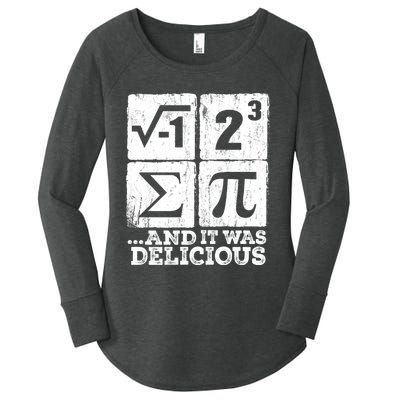 I 8 Sum Pi Funny I Ate Some Pie Pi Day Math Nerd Geek Women's Perfect Tri Tunic Long Sleeve Shirt