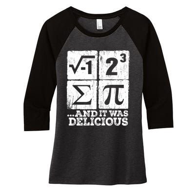 I 8 Sum Pi Funny I Ate Some Pie Pi Day Math Nerd Geek Women's Tri-Blend 3/4-Sleeve Raglan Shirt