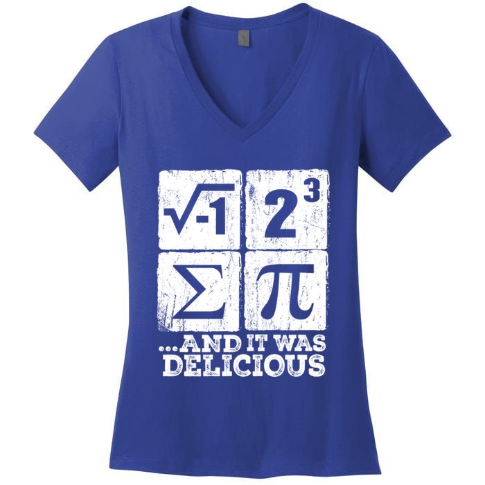 I 8 Sum Pi Funny I Ate Some Pie Pi Day Nerd Geek Math Pi Funny Gift Women's V-Neck T-Shirt