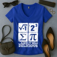I 8 Sum Pi Funny I Ate Some Pie Pi Day Nerd Geek Math Pi Funny Gift Women's V-Neck T-Shirt