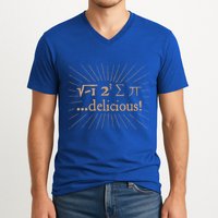 I 8 Sum Pi I Ate Some Pie And It Was Delicious Great Gift V-Neck T-Shirt