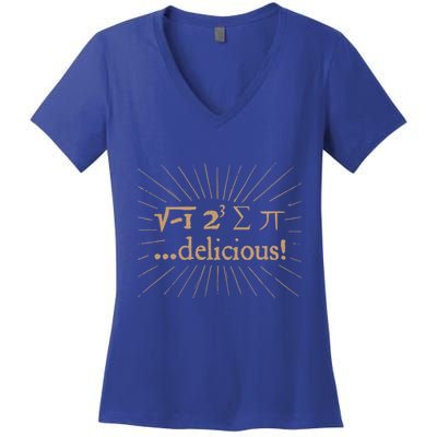I 8 Sum Pi I Ate Some Pie And It Was Delicious Great Gift Women's V-Neck T-Shirt