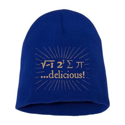 I 8 Sum Pi I Ate Some Pie And It Was Delicious Great Gift Short Acrylic Beanie