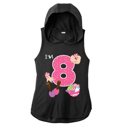 Im 8 Spa Party Birthday Girl Nail Polish Makeup Birthday Ladies PosiCharge Tri-Blend Wicking Draft Hoodie Tank