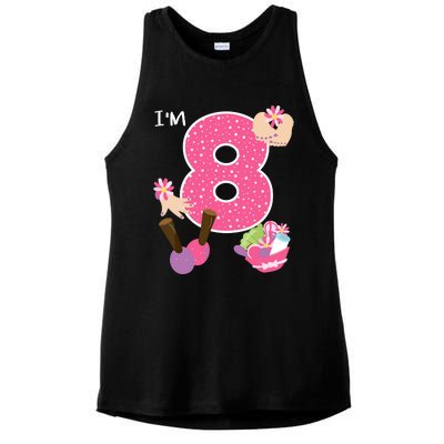 Im 8 Spa Party Birthday Girl Nail Polish Makeup Birthday Ladies PosiCharge Tri-Blend Wicking Tank