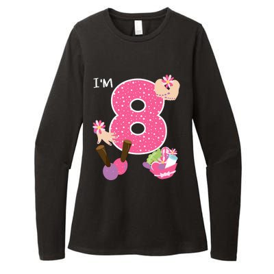 Im 8 Spa Party Birthday Girl Nail Polish Makeup Birthday Womens CVC Long Sleeve Shirt