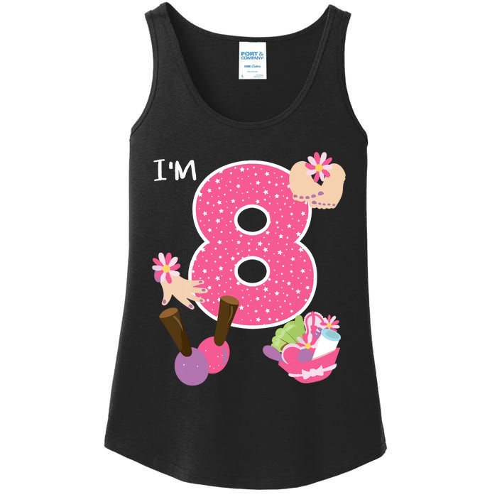 Im 8 Spa Party Birthday Girl Nail Polish Makeup Birthday Ladies Essential Tank