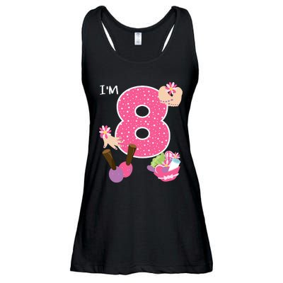 Im 8 Spa Party Birthday Girl Nail Polish Makeup Birthday Ladies Essential Flowy Tank