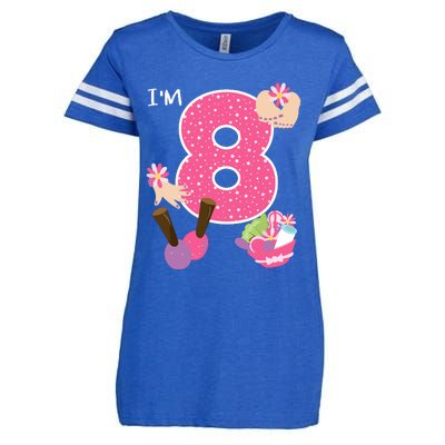 Im 8 Spa Party Birthday Girl Nail Polish Makeup Birthday Enza Ladies Jersey Football T-Shirt