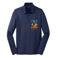 Im 9 And This Is How I Roll Bowling Birthday Party Supply Silk Touch Performance Long Sleeve Polo