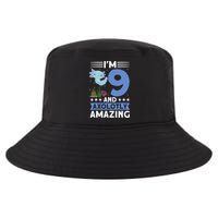 I'm 9 And Axolotly Amazing 9th Birthday Axolotl  Cool Comfort Performance Bucket Hat