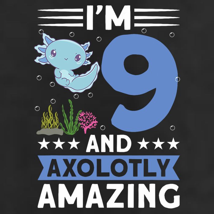 I'm 9 And Axolotly Amazing 9th Birthday Axolotl  Cool Comfort Performance Bucket Hat