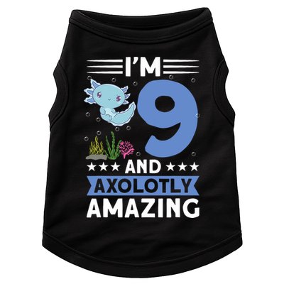 I'm 9 And Axolotly Amazing 9th Birthday Axolotl  Doggie Tank