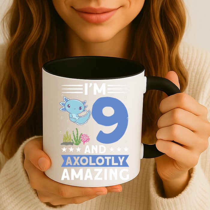 I'm 9 And Axolotly Amazing 9th Birthday Axolotl  Mug