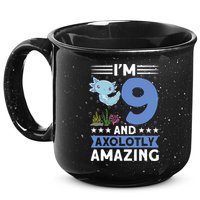 I'm 9 And Axolotly Amazing 9th Birthday Axolotl  15oz Campfire Ceramic Mug